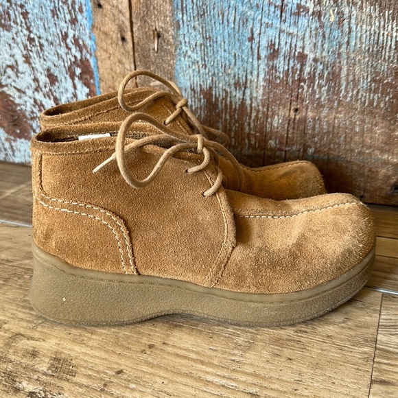 VINTAGE 90s Y2K Lower Eastside Chunky Platform Surde Chukka Boots Women’s Size 7 - Picture 1 of 9